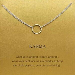 Karma Circle Necklace – Symbol of Positivity and Mindful Living Minimalist